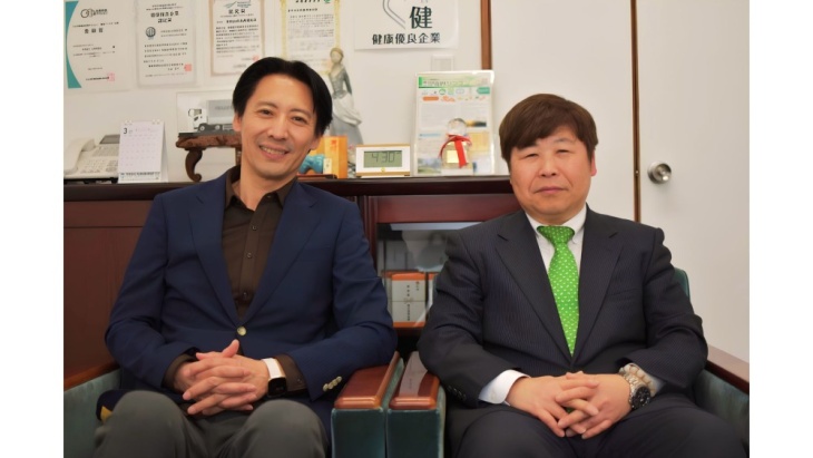 アスリートウォーキング代表石部と丸橋運送店髙橋社長
